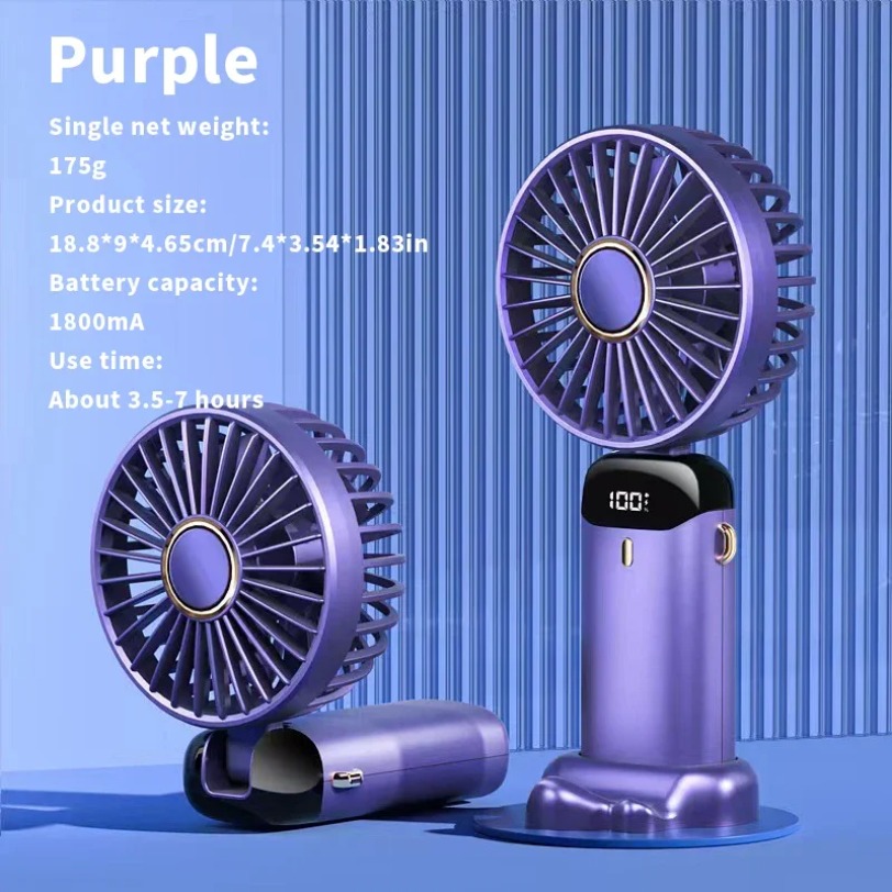 Monitor Portable Usb - Mini Fan 5000mAh Handheld Foldable Portable