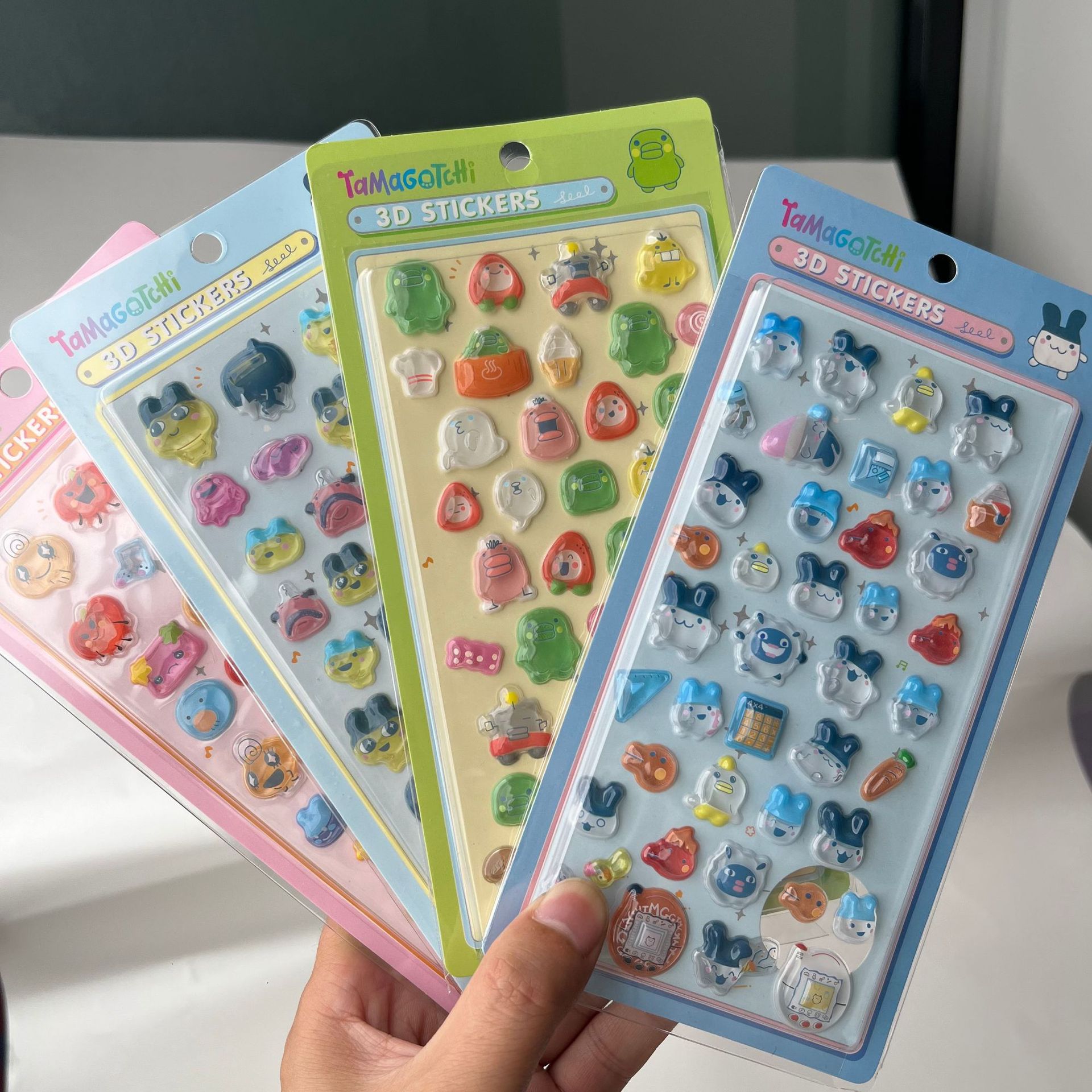 Laptop Accessories For Gift - Cute Tamagotchi 3D Puffy Stickers Retro