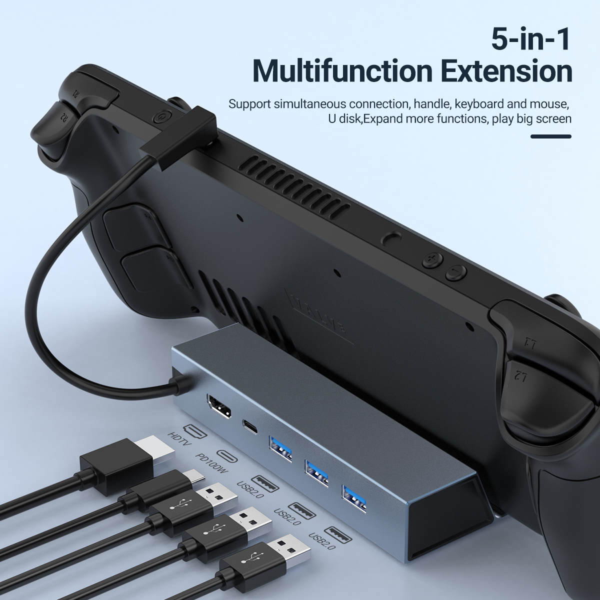 5 In 1 USB-C Game Hub Type-C C - Laptop Accessories Hub review and price