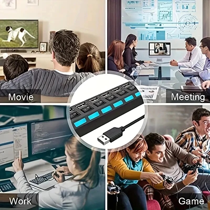 High Speed 4/7 Ports USB HUB 2 - Laptop Accessories Hub review and price