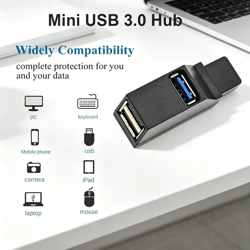 USB 3.0 2.0 Rotatable 3 Ports  - Laptop Accessories Hub review and price