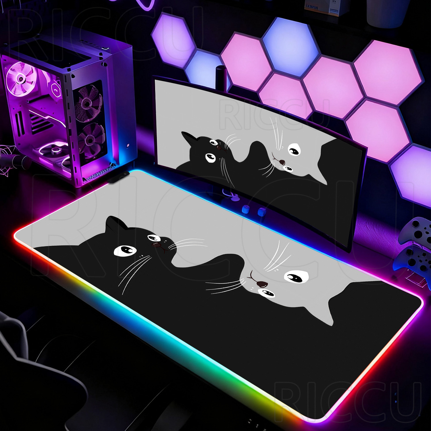 RGB HD Black and White Cat Cut - Laptop Accessories Rgb review and price