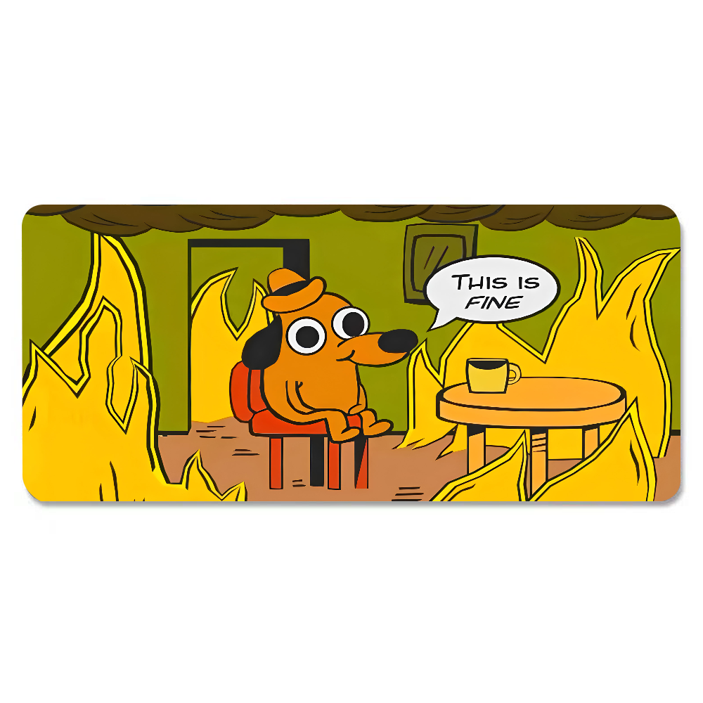 This Is Fine Dog Dachshund Mou - Laptop Extra Accessories review and price
