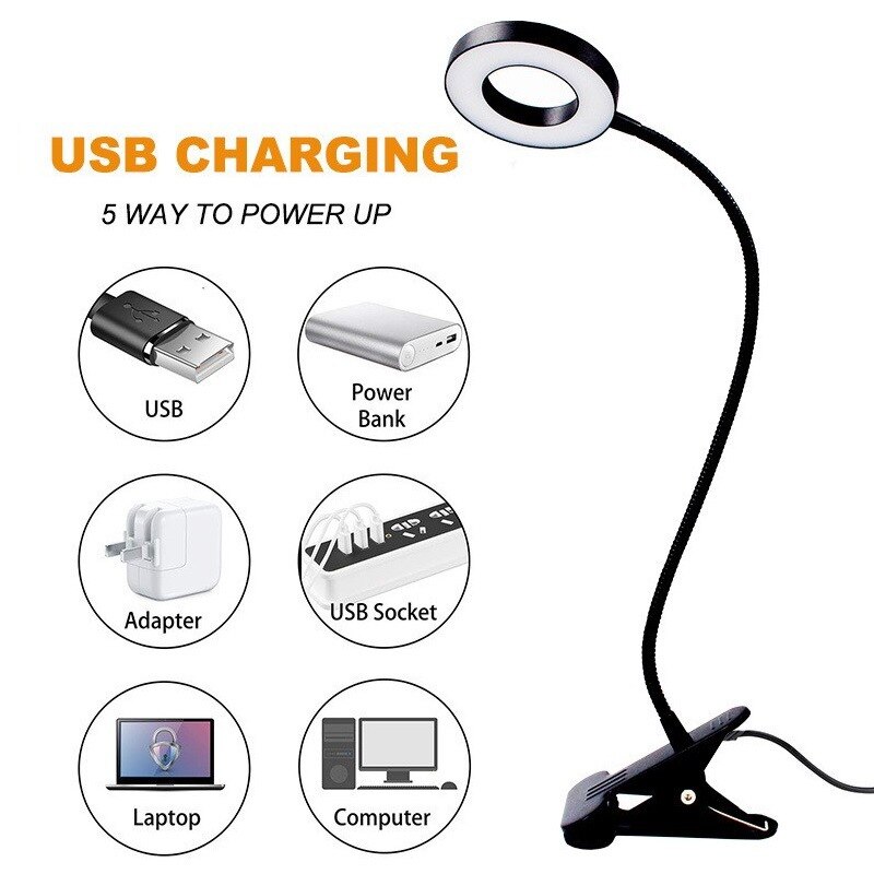 48 LEDs Desk Lamp Clip USB Boo - Laptop Accessories Light review and price