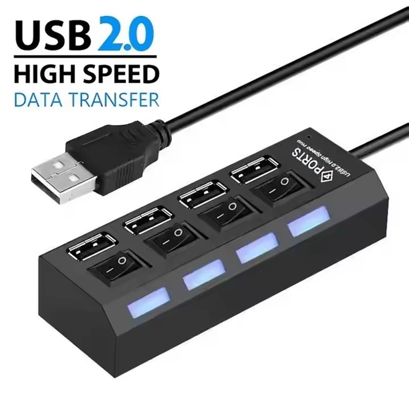 4-Ports USB 2.0 Hub Extension  - Laptop Accessories Hub review and price