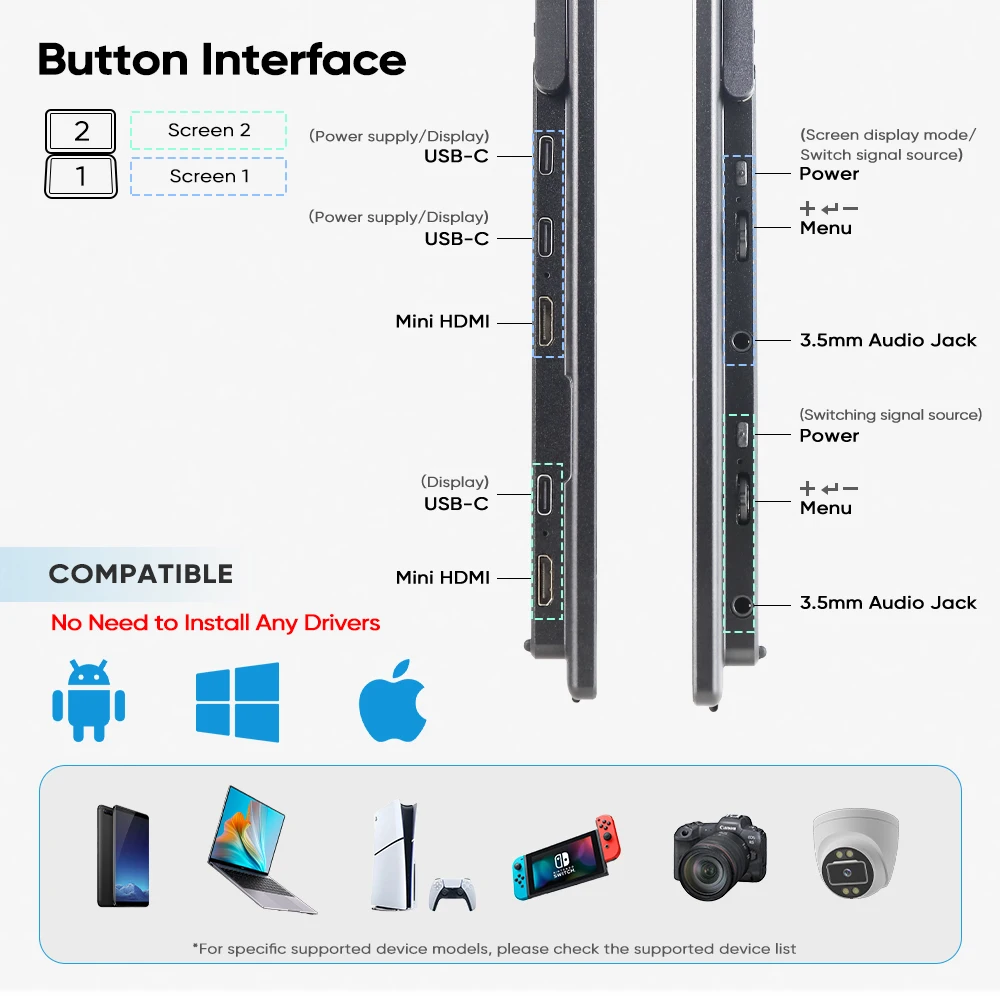 15.6 Inch Foldable Dual Triple - Monitor Portable Usb review and price
