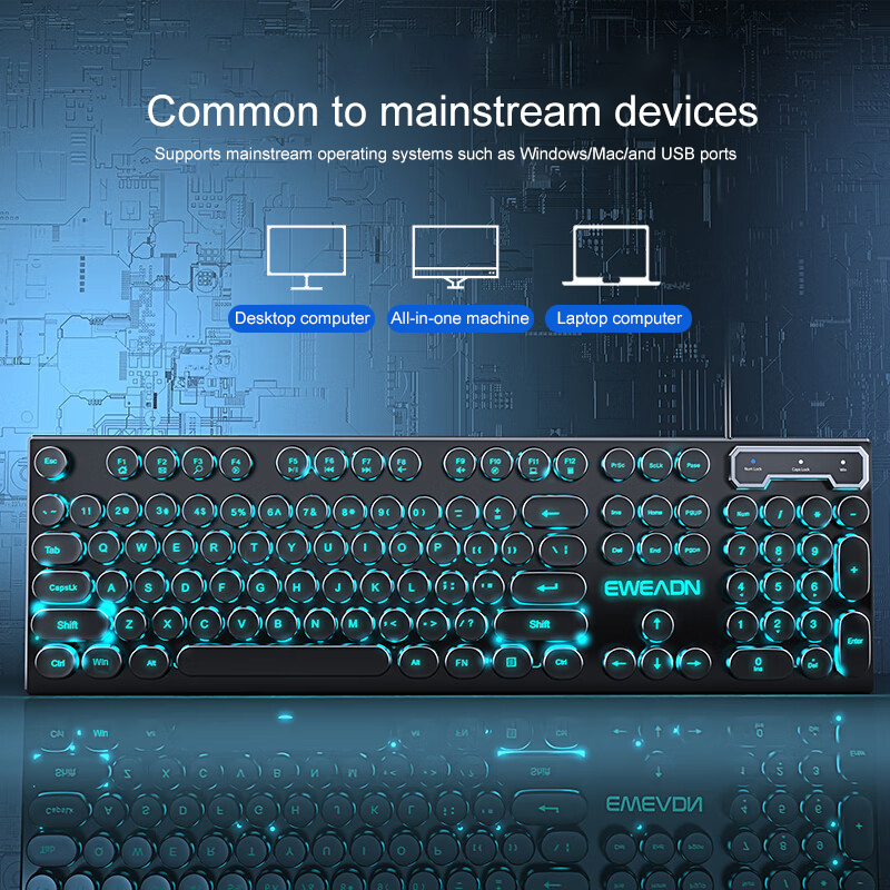 EWEADN Typewriter Gaming Keybo - Laptop Extra Accessories review and price
