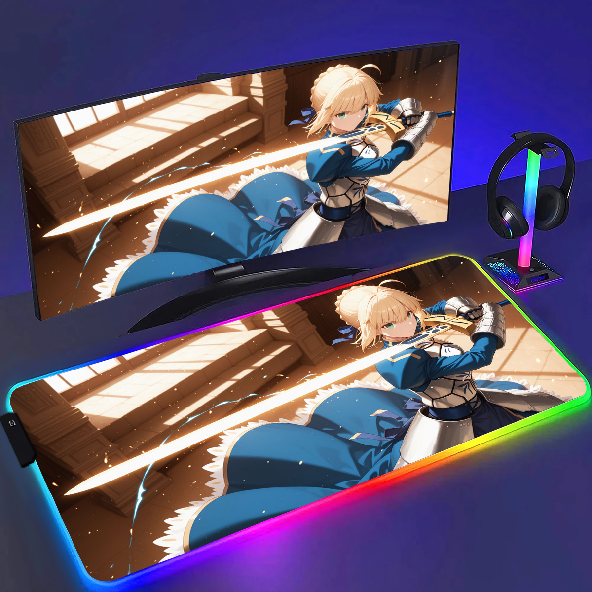 RGB Anime Fate Saber MousePad  - Laptop Accessories Rgb review and price