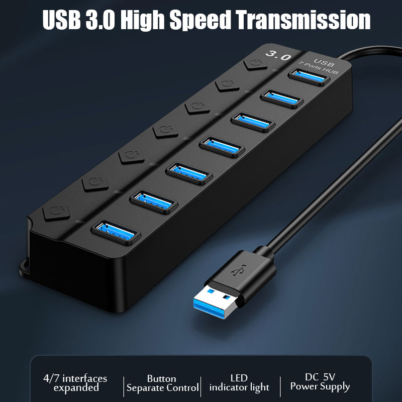 USB 3.0 Power Adapter 4/7 Port - Laptop Accessories Hub review and price