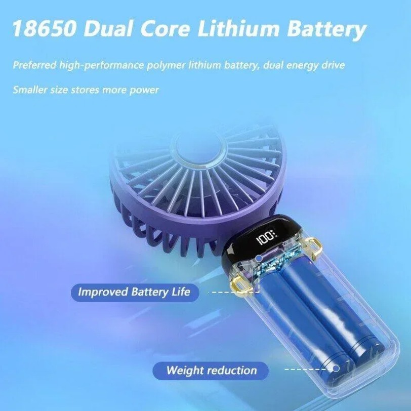 Mini Fan 5000mAh Handheld Fold - Monitor Portable Usb review and price