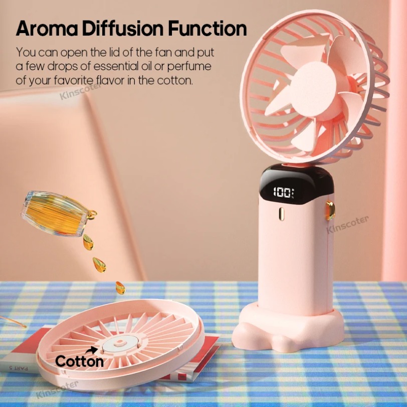 Mini Fan 5000mAh Handheld Fold - Monitor Portable Usb review and price