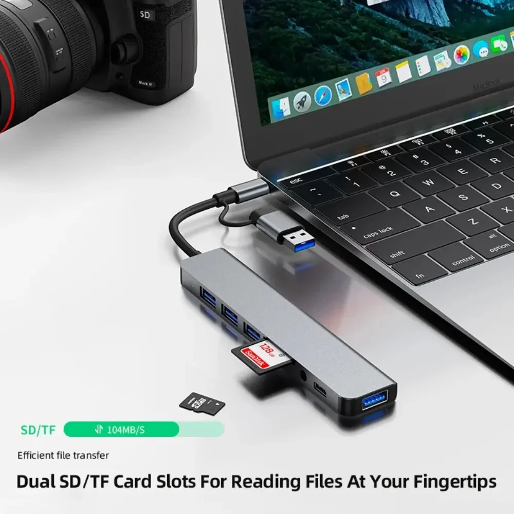 8 In 2 USB-C Hub With 3.0 SD/T - Laptop Accessories Hub review and price