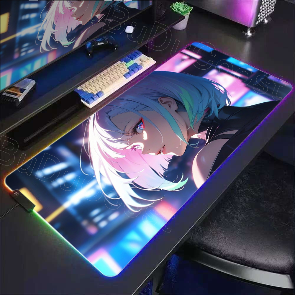 HD Anime Girl Mouse Pad RGB De - Laptop Accessories Rgb review and price