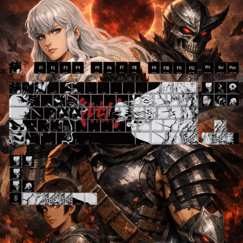 BERSERK Theme Anime Keycap 98  - Laptop Accessories For Gift review and price