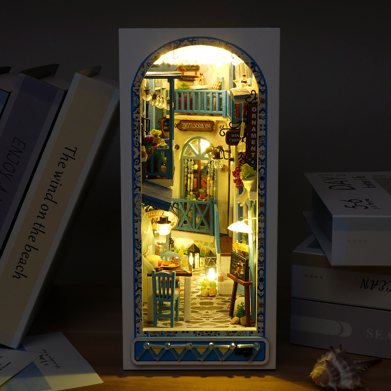 DIY Book Nook Kit Wooden Mini  - Laptop Accessories Light review and price