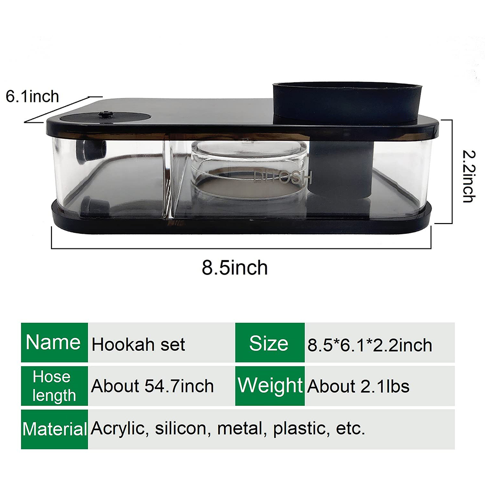 Rectangle Hookah Smoking Pipe  - Laptop Accessories Light review and price